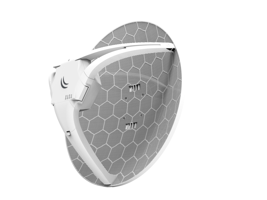 Antenna esterna parabolica con modem router 4G LTE Cat. 6 integrato MikroTik LHG LTE6 kit