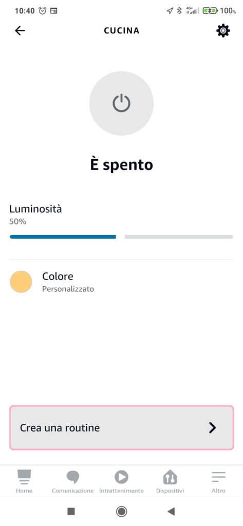 Creare routine con Alexa
