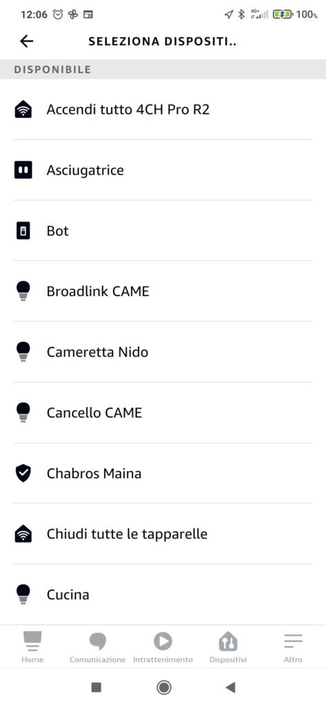 Routine Alexa casa intelligente
