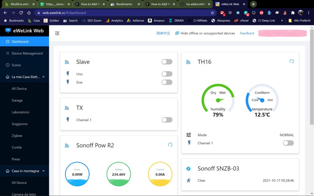 eWeLink Web: gestire Sonoff da PC Windows e Mac