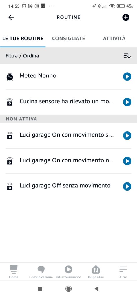 Routine Alexa