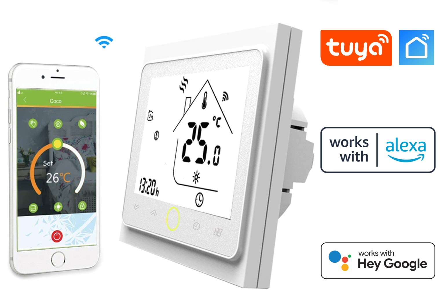 Hualans termostato WiFi compatibile Tuya Smart Life