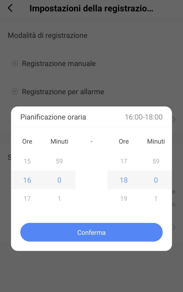 Yoosee app e YYP2P app: impostazioni avanzate telecamera