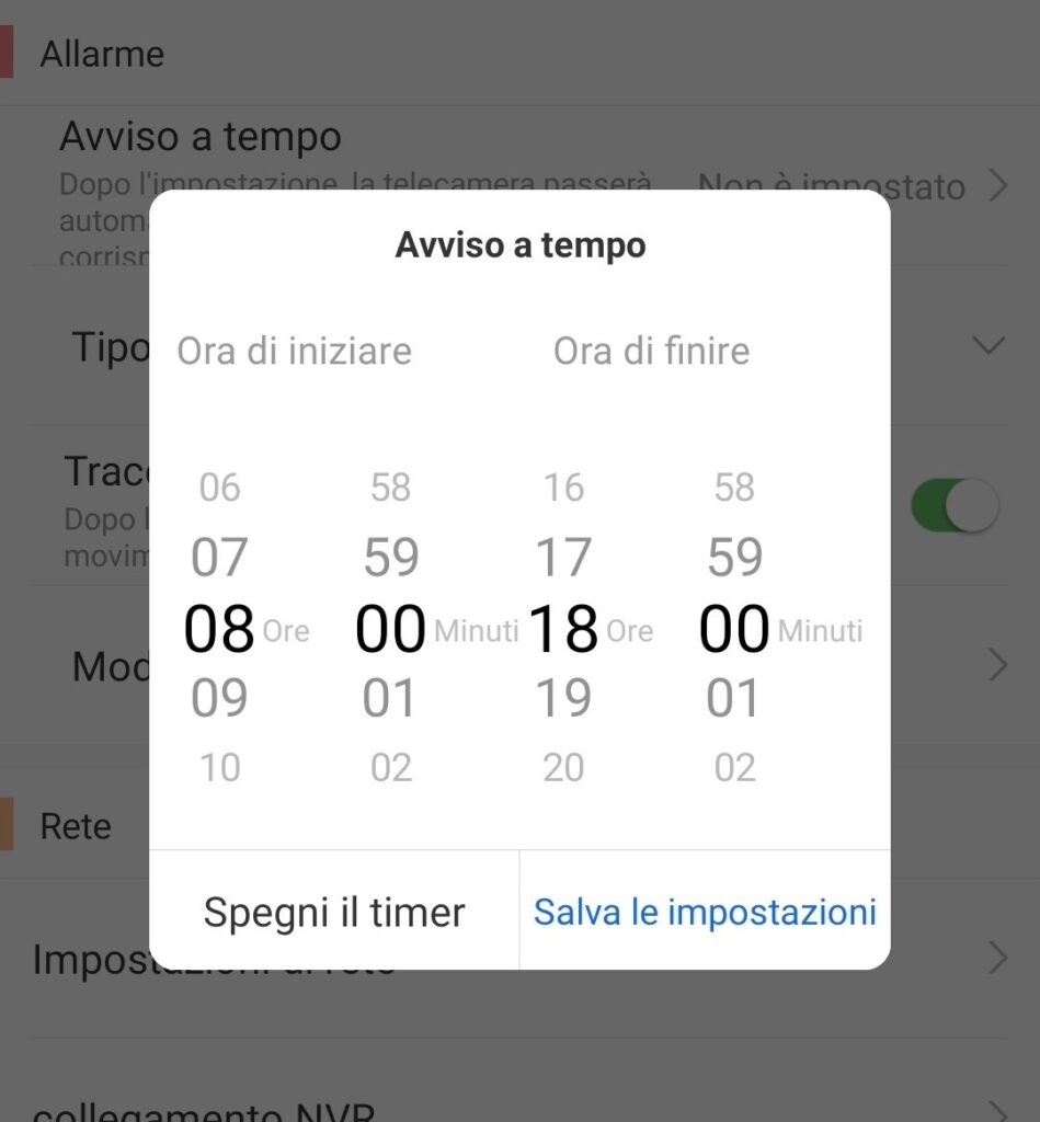see app e YYP2P app: impostazioni avanzate telecamera