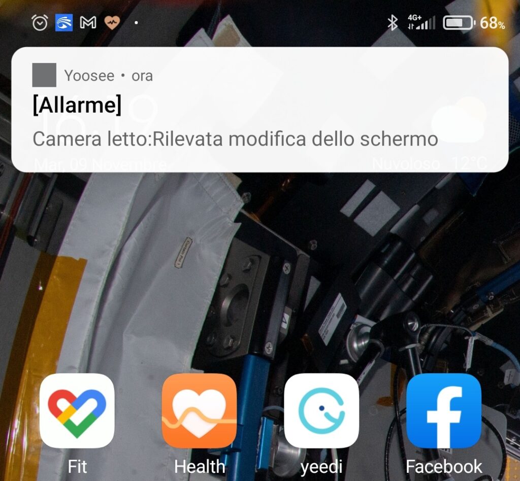 Notifica allarme Yoosee