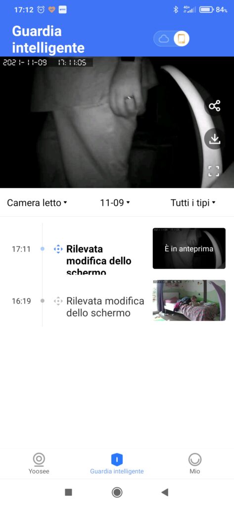 Yoosee app e YYP2P app: centro notifiche