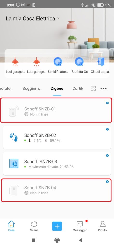 Sonoff offline o non in linea non si connette Zigbee