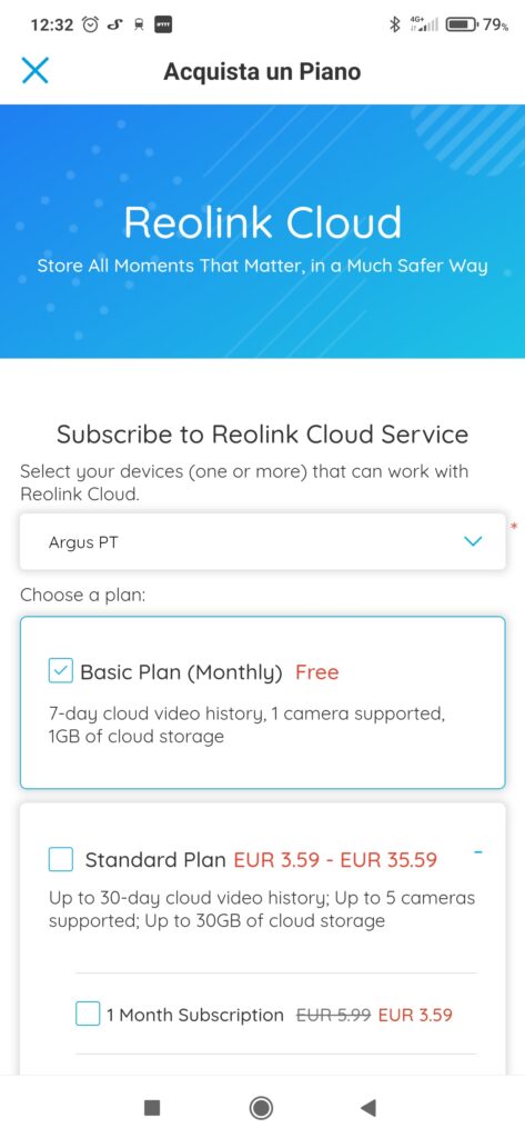 Reolink Cloud Italia