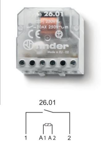 Relè interruttore Finder 26.01