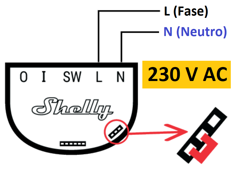 Sonoff 1 AC schema elettrico